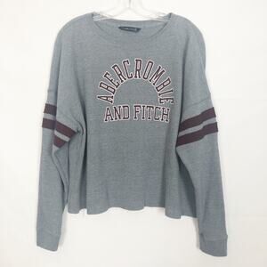 Abercrombie & Fitch Crew Neck Long Sleeve Crop Thermal Top Size XL